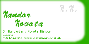 nandor novota business card
